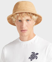 Unisex Terry Hat Solid Mocha front worn view