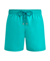 Men Ultra-Light and packable Swim Shorts Solid Disco green front view