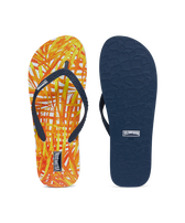 Women Beach Flip Flops Palm Leaves Mango front view