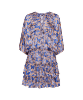 Women Viscose and Silk Dress Disco Butterflly Blush front view