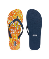Men Beach Flip Flops Palm Leaves Mango front view
